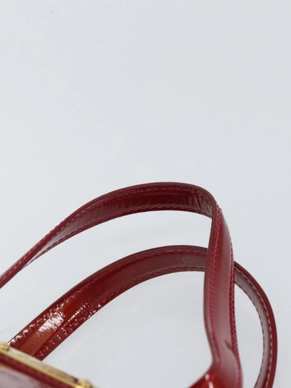 LOUIS VUITTON Vernis Wilshire PM Hand Bag Pomme D'amour - Picture 9 of 16